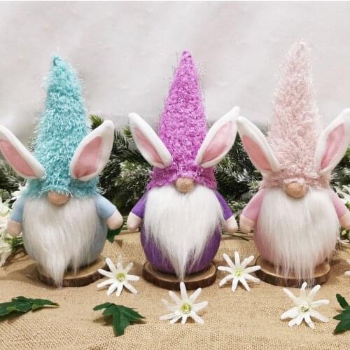 Easter Bunny Gnome Decoration Easter Faceless Doll Easter Plush Dwarf Gift Home Party Decorations Kids Toys