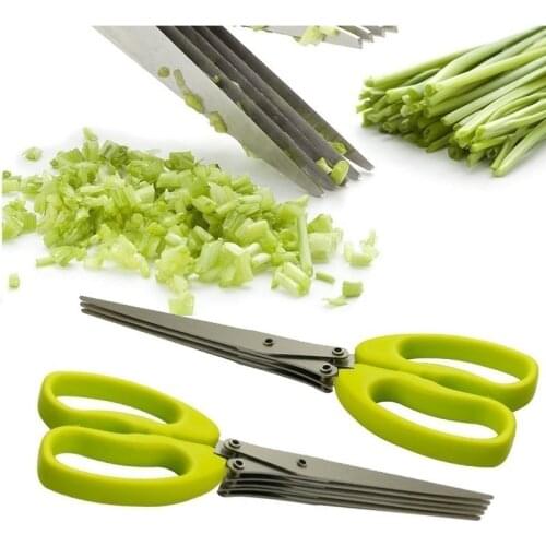 Pinspace Cutter Tools for Kicthen 15CMMinced 5 Layers Basil Rosemary Kitchen Multi-Layers Scissor Shredded Chopped Scallion
