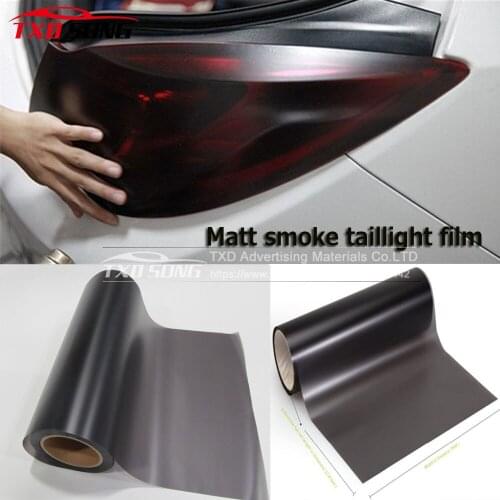 Free Shipping 2 Roll/Lots Matte Black Smoked Headlight Film Tint Taillight / Motorbike Rear Lamp Tinting Film Foil 0.3x9m/Roll