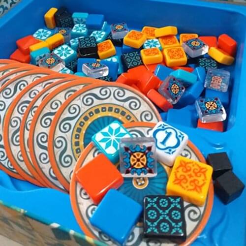 Tile Caizhu Master Board Game Accessory Transparent Colorful/Black Acrylic Block Environmental Material Funny Puzzle Game