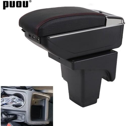 Armrest box For Ford focus 3 Dual Layer Rotatable Central Store Content box with Cup holder USB Interface Car decoration accesso