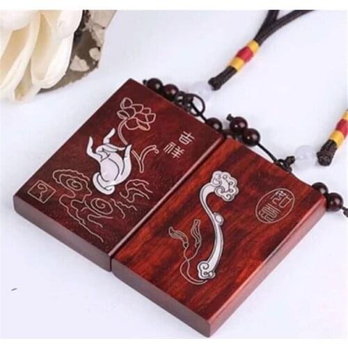 Silver Silver-plated Pingan Ruyiwen Play Brand Wood Crafts