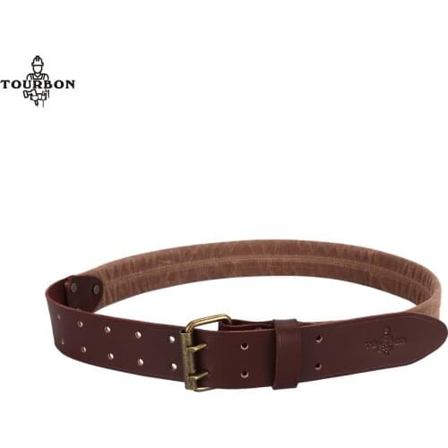 Tourbon Vintage Canvas Leather Ranger Work Belt Tool Holder Carry Workshop Belts 5CM Wide Waist Belts Heavy Duty