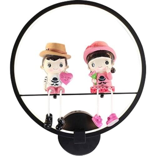 Modern Led Bedside Black White Wall Lamp for Bedroom Living Dining Childrens Room Loft Nordic Night Home Indoor Decor Lighting