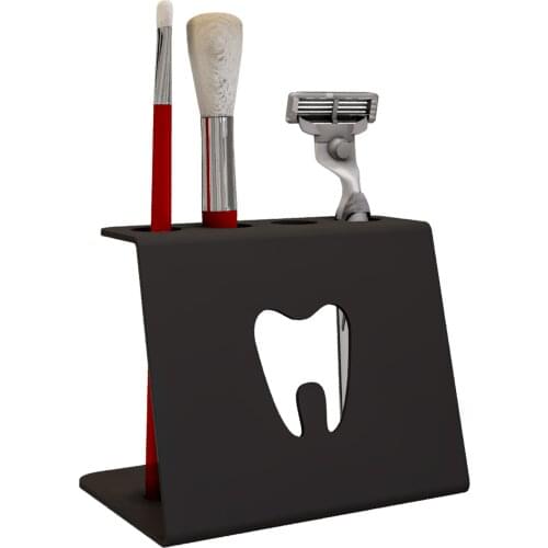 Bathroom Countertops For 4 Slot Functional Black Toothbrush Stand