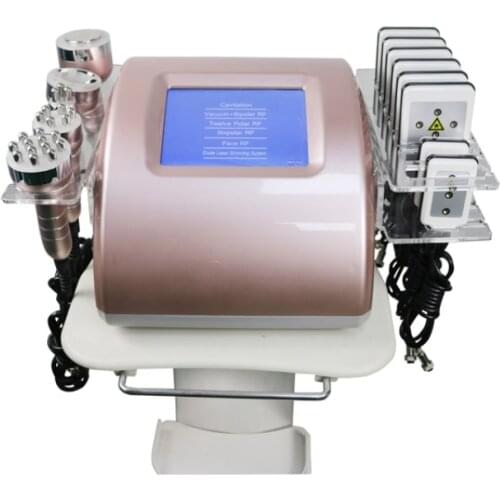 6in1 80K Cavitation Body Slimming Ultrasonic Cellulite Removal Weight Loss Vacuum Massager Machine With 8 Lipolaser Pads