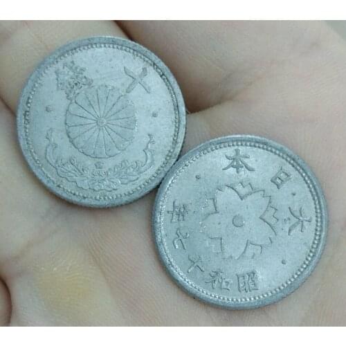 Japan 10 Cents 1940-1944 22mm Japan Coins Old Original Coin Collectible Edition 100% Real Rare Coins Random Year