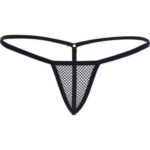 Women Sexy Mesh Thongs G Strings Transparent Sheer Mini Micro Bikini Panties Tanga Low Rise Erotic Lingerie Crotchless Underwear