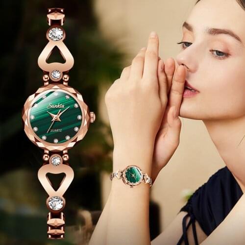 SUNKTA 2021 New Fashion Women Watches Top Luxury Brand Watch for Women Clock Gift Lady Waterproof Quartz Wristwatch Montre Femme