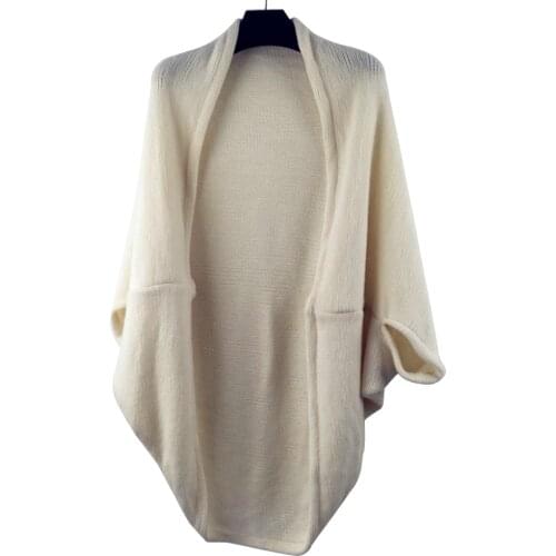 Autumn Winter Spring Women Irregular Oversized Batwing Sleeve Knitted Sweater Tops Loose Cardigan Outwear Coat Shawl