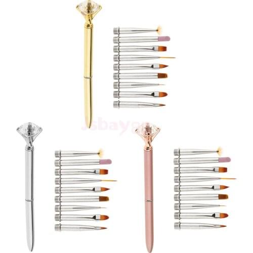 10 Pieces Nail Art Brush Heads Replacement Salon 3D DIY Drawing Pen Tools#1