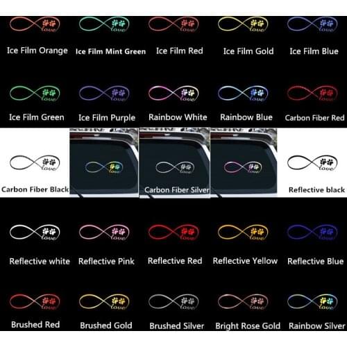 13*4cm Car Sticker Dog Footprints LOVE Car Sticker and Decal Car Styling Body Window Door Vinyl Sticker Auto Decor Accessories