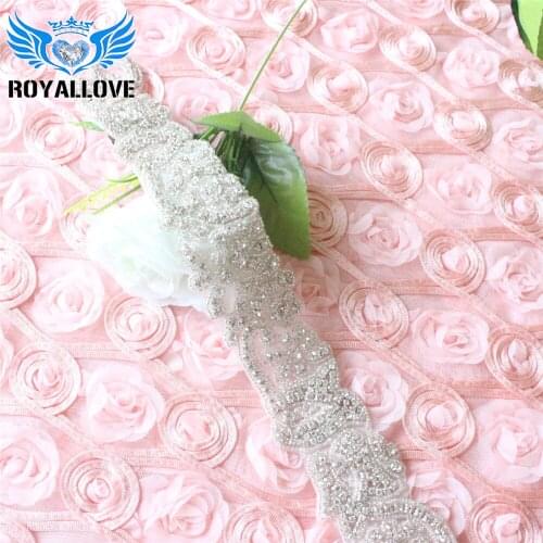 35cm long Rhinestone Applique crystal Diamante Bridal Applique Beaded Pearl Trimming Iron on Bridal Dress Sash Wedding Sash Trim