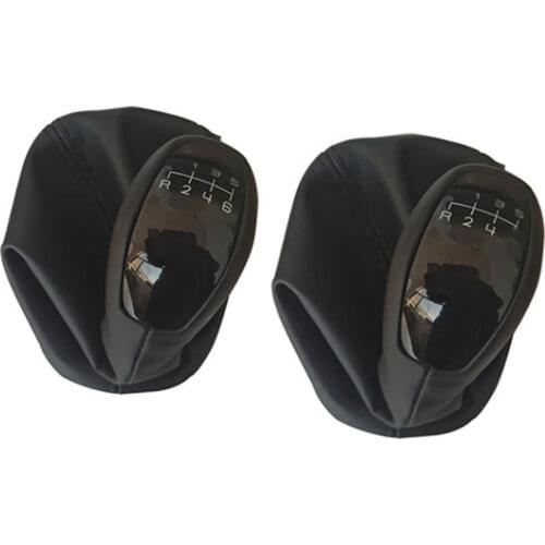 5/6 Speed Car Shift Gear Knob For Mercedes Benz C Class W203 S203 MT Car Gear Shift Knob Leather Cover Case Collar