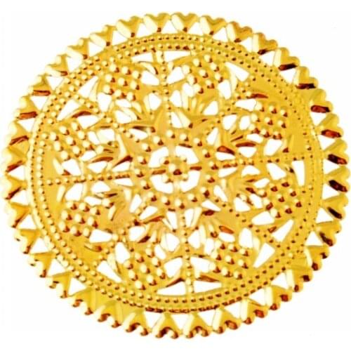Free shipping 5Pcs Gold Color Filigree Cabochon Settings Wraps Connectors Crafts Gift Decoration DIY Findings 6cm