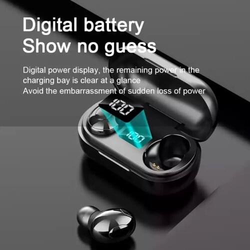 UPSLON Bluetooth Earphones Wireless Headphones LED Digital Display Sports Game Earbuds Stereo Music Headset For All phones