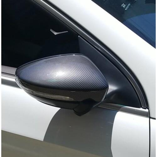 For Volkswagen VW Beetle CC Eos Passat Jetta Scirocco Full Replacement carbon fiber look Car Side Mirror Cover side caps