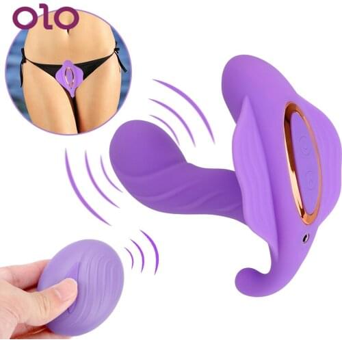 OLO Heating Wearable Butterfly Dildo Vibrator Vibrating Panties Sex Toys for Women Wireless Remote Control Clitoris Stimulator