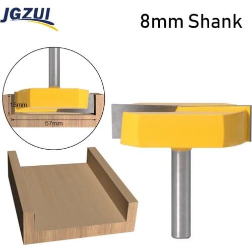 1pc 8mm Shank Cleaning Bottom Router Bits Milling Cutter Wood Cutters 2-3/16 Cutting Diameter for Surface Planing Router Bit