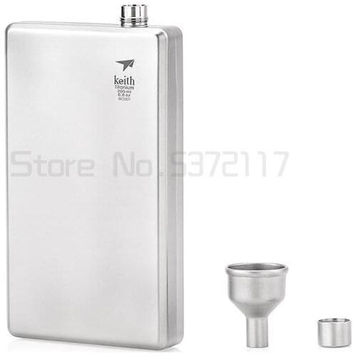 Keith 7oz Flagon Pure Alcohol Hip Flasks Set Whiskey Bottle Leather Flagon Wine Gift Mini Flagon For Man 200ml Ti9307