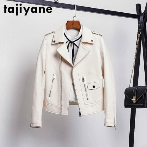 2021 Genuine Autumn Leather Jacket Women Coats Sheepskin Coat Short Motocycle Woman Jacket Mujeres Abrigos7707W WPY750