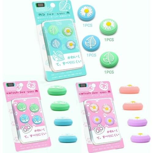 Cute Bear Leaf Flower Nintend Thumb Stick Grip Cap Joystick Protective Cover For Nintendo Switch NS Lite Joy-con Controller Case