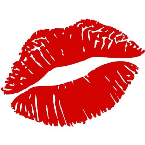 Fashion Car Sticker Sexy Red Lips Auto Decoration Cover Scratches Vinyl Decal for Mini Cooper Kia Rio Passat B6,10cm*7cm