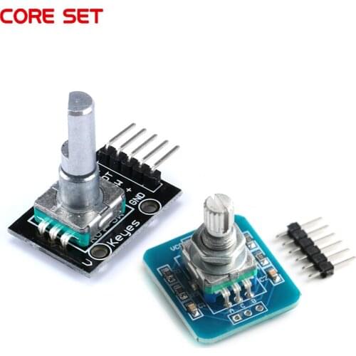 360 Degrees Rotary Switch Encoder Module with 15x13.5 mm Potentiometer Half Shaft Hole Knob Sensor Switch for Arduino