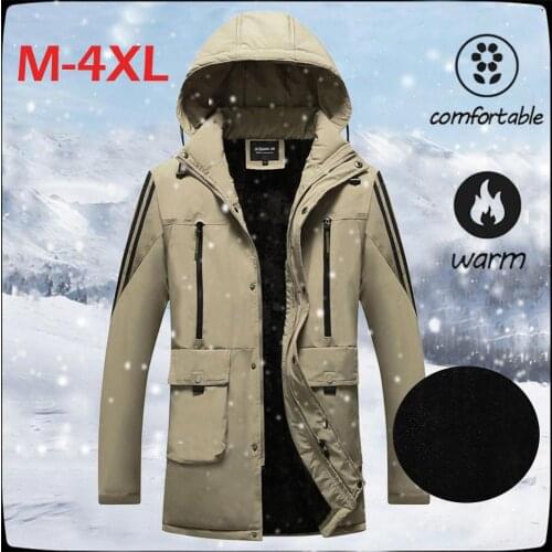 Autumn Winter Mens Fleece Warm Hiking Jackets Outdoor Sports Climbing Skiing Camping Trekking Windproof Thick Long Windbreaker