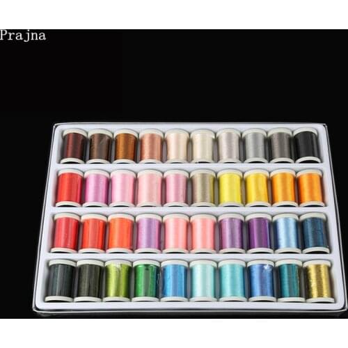 Prajna Home Embroidery Thread For Sewing Machine Non-woven DIY Threads 135D/2 Computer Embroidery Machine 28M Patchwork Silk