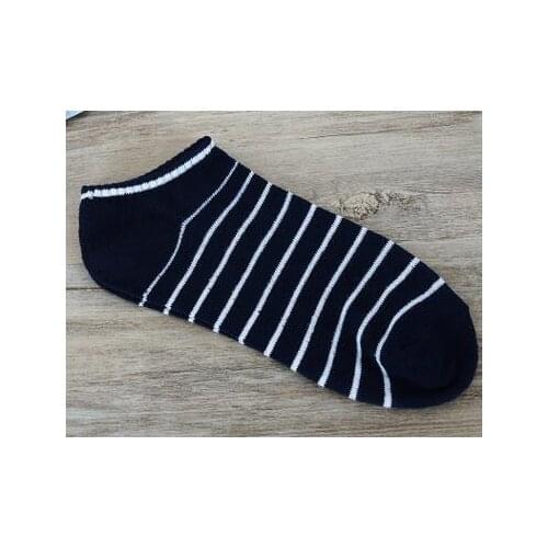 100pairslot fedex fast Japanese and korean style man casual stripe socks cotton short socks 5colors