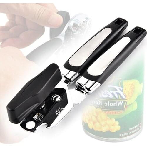 New Stainless Steel Professional Tin Manual Can Opener Craft Beer Grip Opener Cans Bottle Opener Kitchen Gadgets Multifunctional