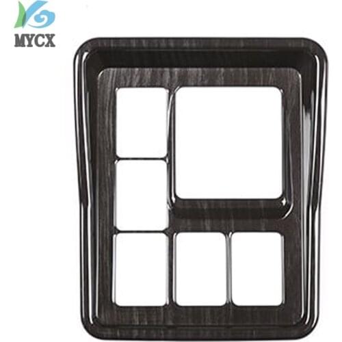 Black Wood Grain For Toyota Land Cruiser Prado FJ150 150 2010-2017 ABS Side Rearview Mirror Adjustment Frame cover Trim