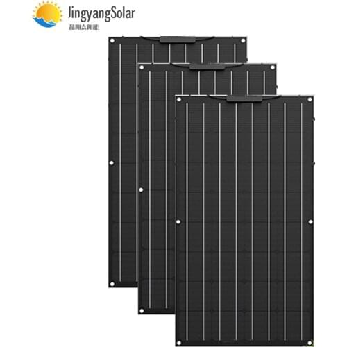 Solar panel 300W Equal 3pcs 100W flexible solar panel etfe film coating monocrystalline solar cell 125mm*125mm system kit