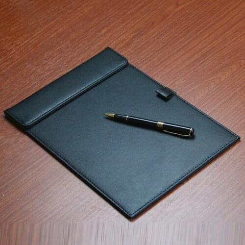 A4 PU leather business office file folder a4 conference menu clipboard desk set stationery organizer document holder folder 311F