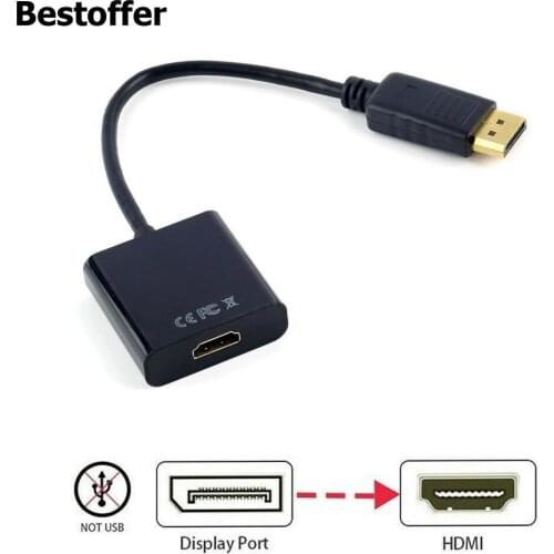 DisplayPort DP Male to HDMI Female Adapter Converter Cable For Dell HP Asus Lenovo Acer Asus HP Dropshipping For apple computer