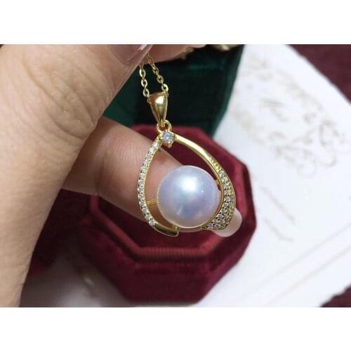 925 Sterling Silver Pendant Mountings Base Findings Jewelry Fittings Accessories Parts for Pearls Stones Crystal Coral Agate