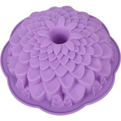Flower Shape Silicone Cake Mold Non-Stick Sunflower Bread Mold DIY Baking Mold Random Color Kitchen Accessories Pizza Bakeware