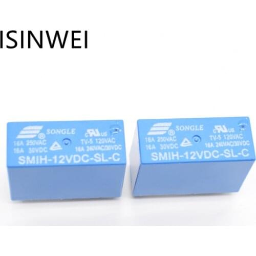 SMIH-12VDC-SL-C 12V Power Relays 16A 250V 8 pin a set of conversion