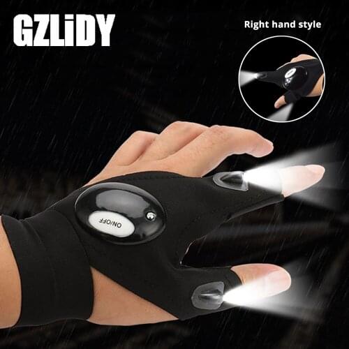 Novelty LED Flashlight LED Glove light Finger light Battery included Used for night fishing, camping, repairs,Adventure,etc