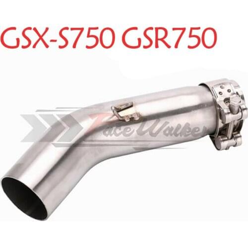For GSR750 GSXS750 GSX S750 Exhaust Middle Link Pipe Motorcycle Exhaust Muffler 51mm Connect Middle Tube Moto Parts