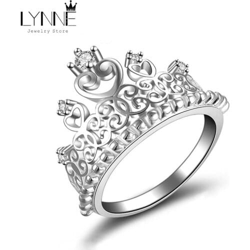 Wholesale Jewelry Silver Plated Rings Resizable Royal Crown Rings For Women Vintage Punk Style Bague Rings For Girl&Lady Gift