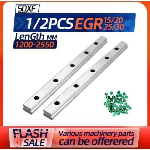 Domestic silver slider slide rail linear guide linear rail square rail 1/2PCS HGR15 /20/25/30 length is 1200-2550MM