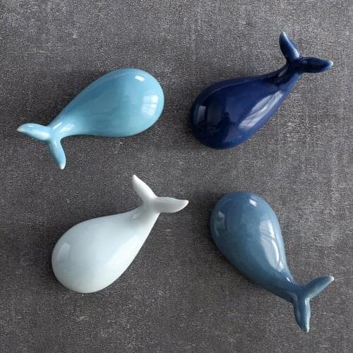 1PC Cute Chopsticks Holder Ceramic Ware Dolphin Shaped Miniatures Spoon Fork Holder Stand Kitchen Rest Rack Porcelain GZMC01