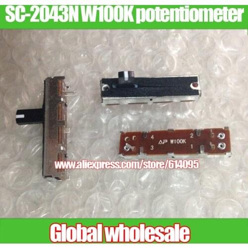 10pcs 231 EQ fader potentiometer 3.5 cm / SC-2043N W100K handle 10MM potentiometer