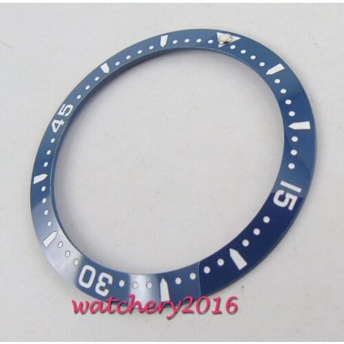 38mm Ceramic Blue Watch Bezel Insert For 40mm Mens Watch Face Inner Diameter 30.6mm Watches Replacement Accessories