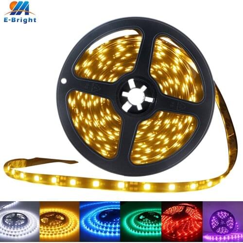 5M DC 24V 3528 300 SMD 1210 Super Bright LED Strip light New Year Christmas Decoration Indoor Party Living Room Bedroom 3M Tape
