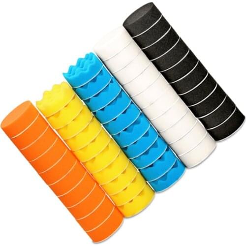 50pcs 3 Inch/75mm Diameter Polishing Sponge Pads Discs Car Cleaning Waxing Tool