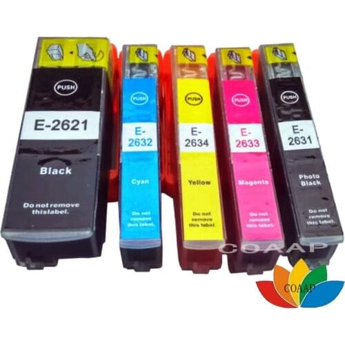 5x Compatible T2621 T2631 - T2634 Ink Cartridge for EPSON XP 520 600 605 610 615 620 625 700 710 720 800 810 820