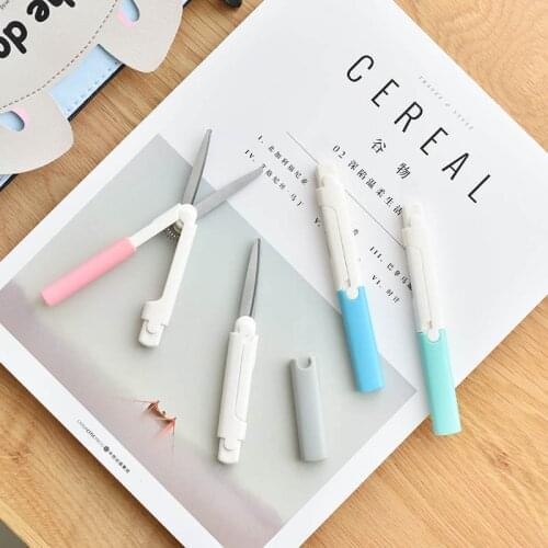 Effective Stationery Scissors Portable Scissors Folding Scissors Childrens Candy Color Safety Craft Scissors Scrapbook Supplies